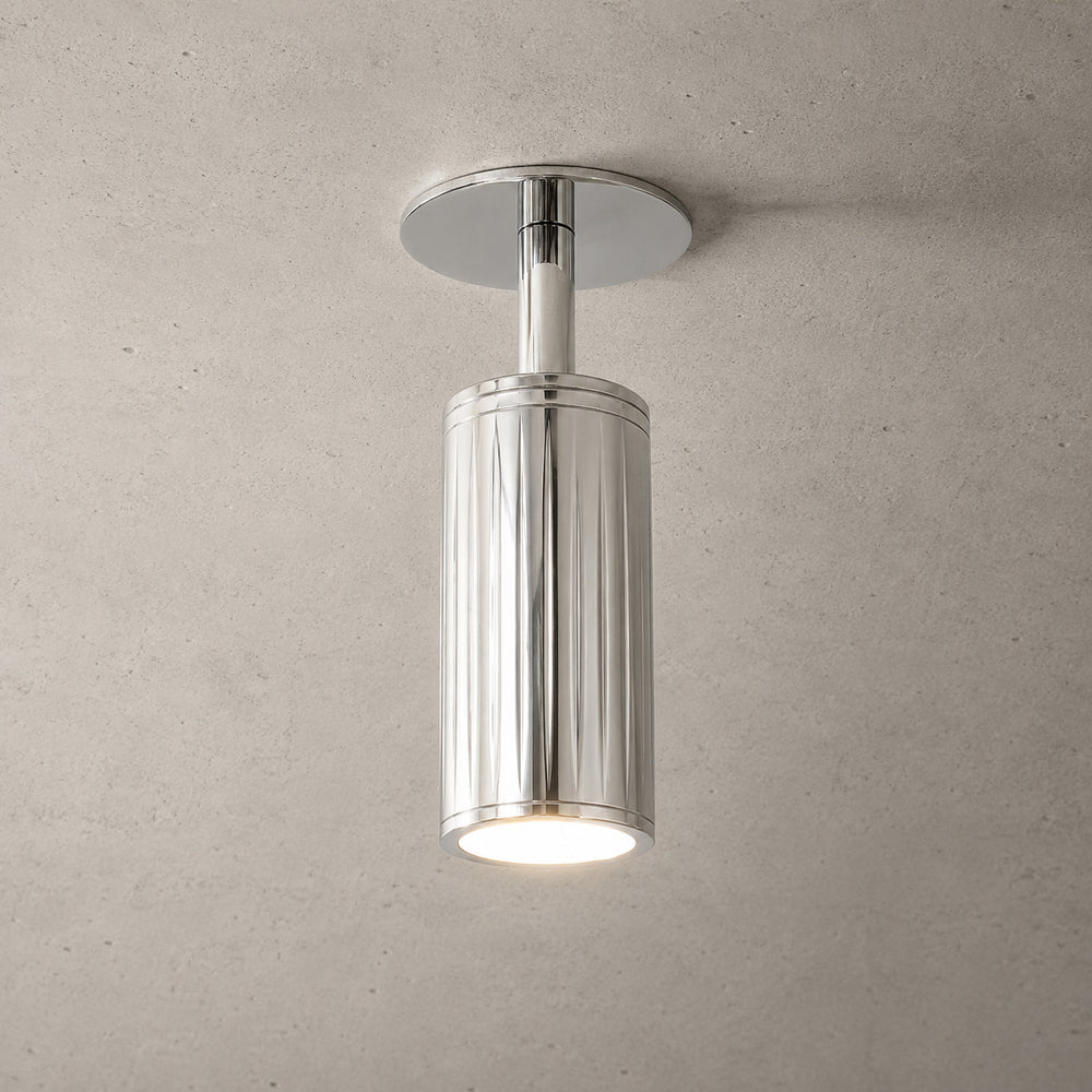 Luminar Box Mount Ceiling Spotlight — Steel in a room