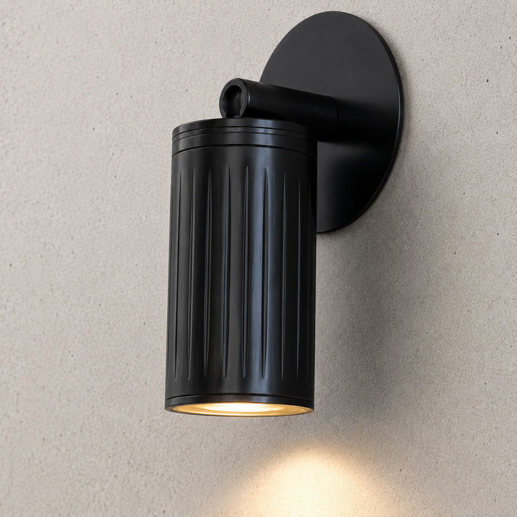 Luminar Box Mount Wall Spotlight — Black
