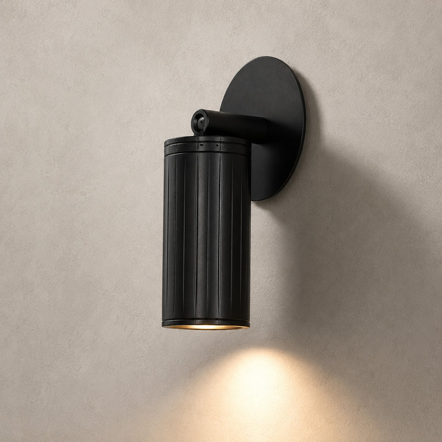 Luminar Box Mount Wall Spotlight — Black