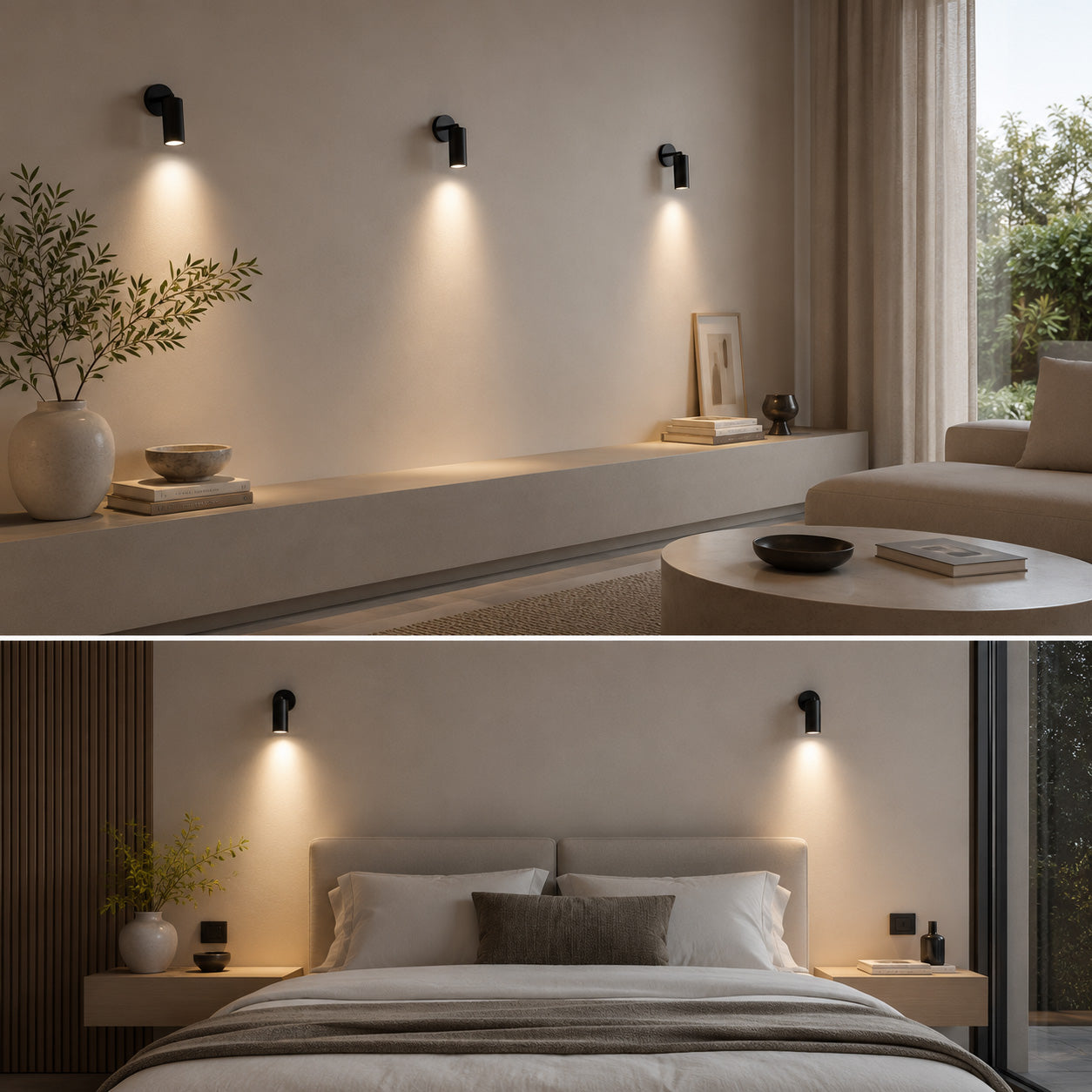 Luminar Box Mount Wall Spotlight — Black