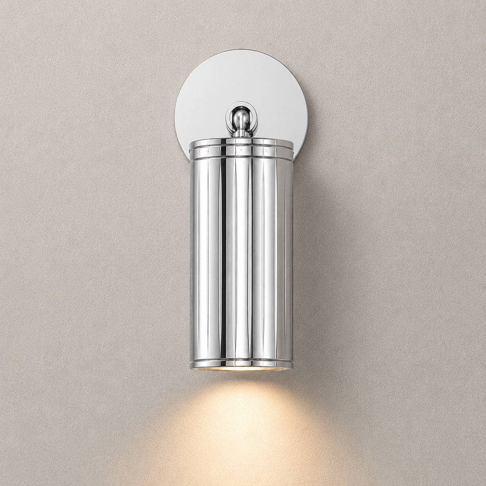 Luminar Box Mount Wall Spotlight — Steel after dark