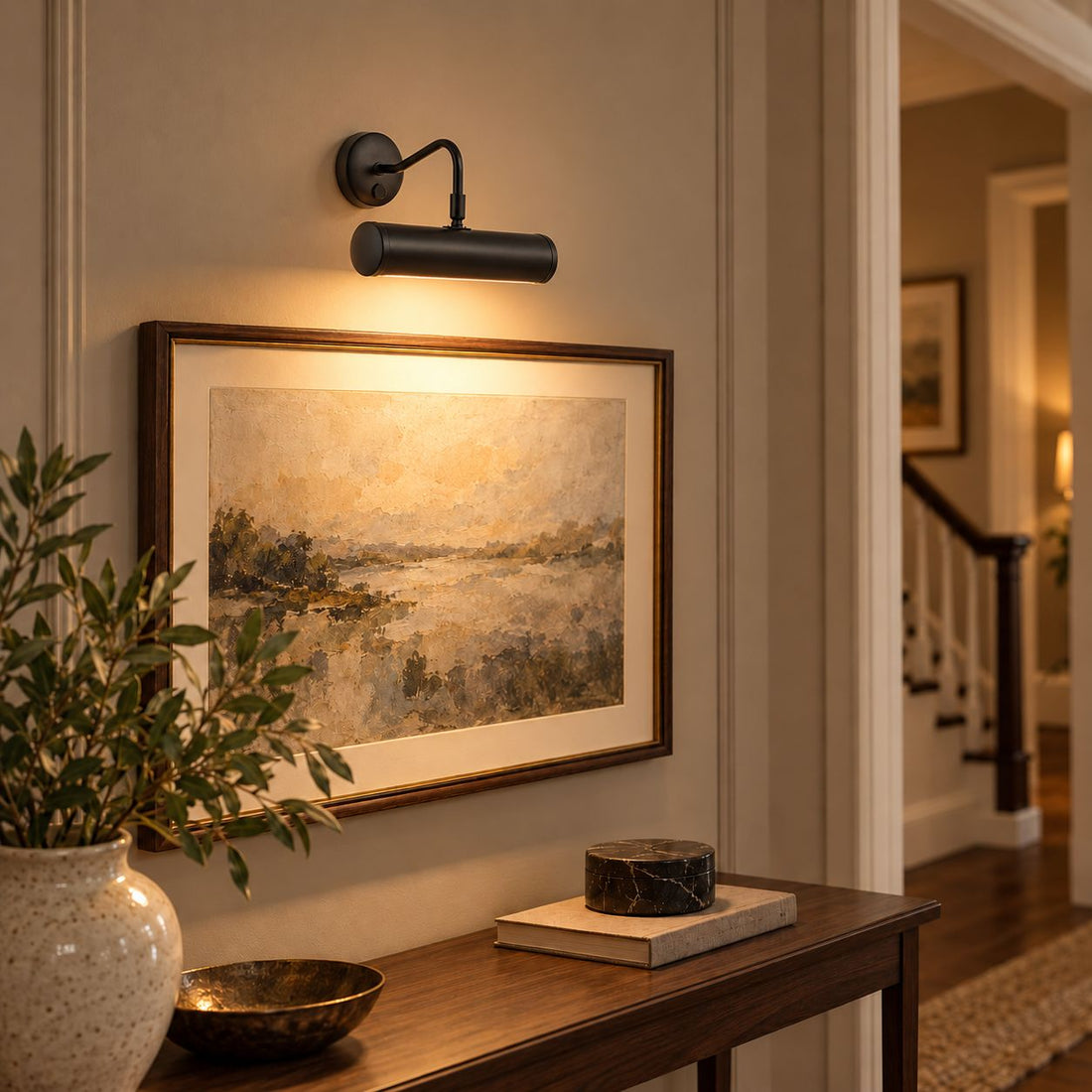 Maison Picture Light — Matt Black, Swan Neck