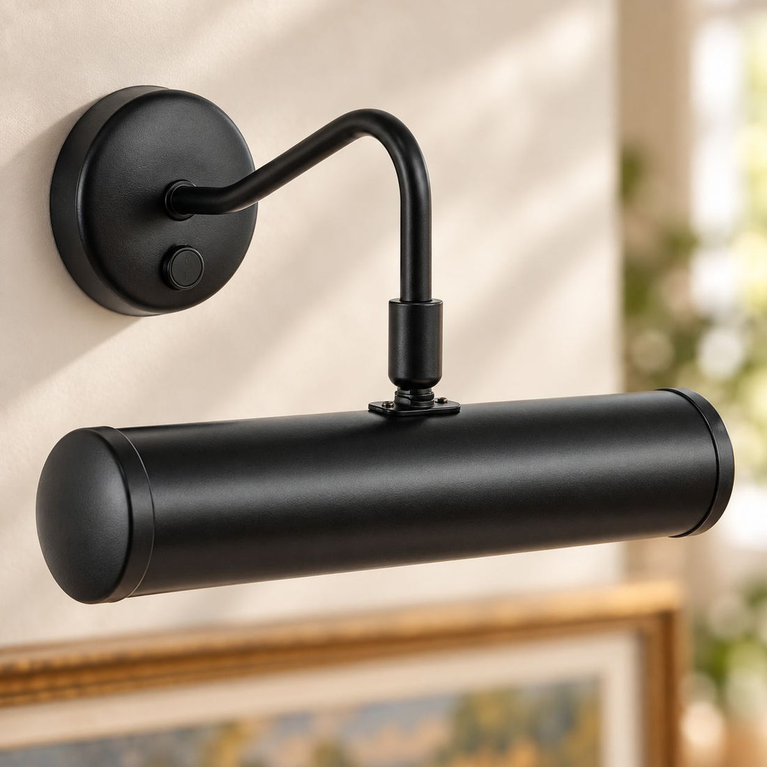 Maison Picture Light — Matt Black, Swan Neck