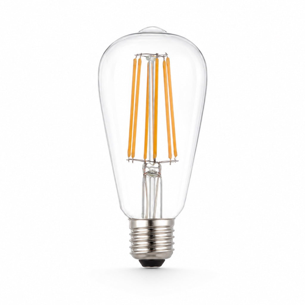 Marlowe E27 LED Pear Bulb — 1800K Clear Glass, Dimmable