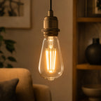 Marlowe E27 LED Pear Bulb — 1800K Clear Glass, Dimmable