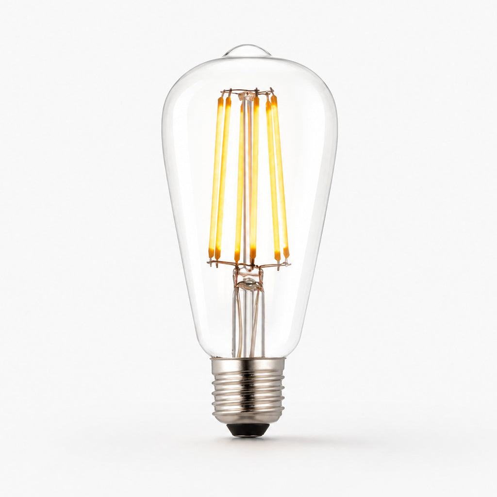 Marlowe E27 LED Pear Bulb — 1800K Clear Glass, Dimmable