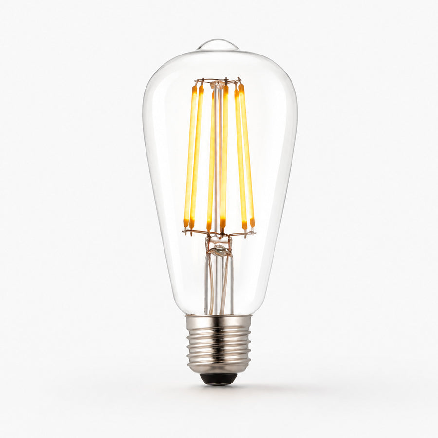 Marlowe E27 LED Pear Bulb — 1800K Clear Glass, Dimmable
