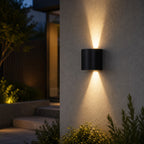 Mars Outdoor Wall Light — Matt Black, Up & Down LED