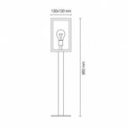 Mirage Outdoor Lantern Path Light — Anthracite, 86cm