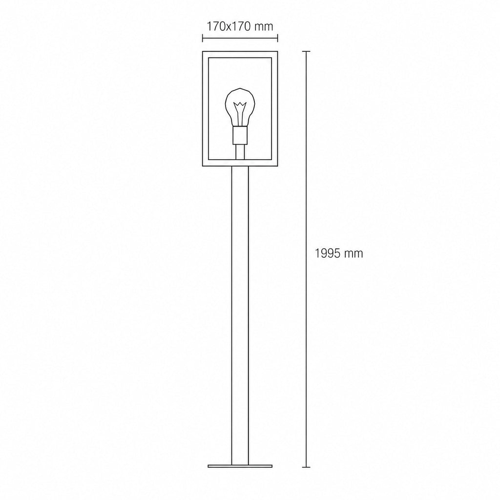 Mirage Outdoor Lantern Post Light — Anthracite, 200cm
