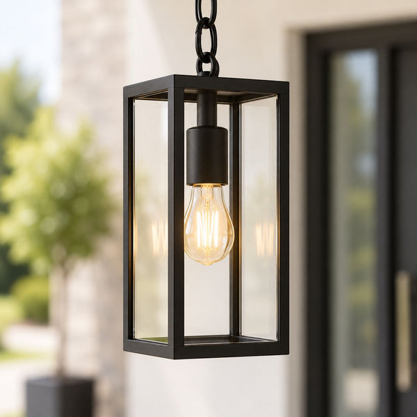 Mirage Outdoor Hanging Lantern — Anthracite, Adjustable Drop