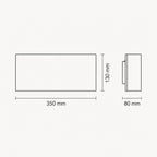 Mood Wall Light — Paintable White Plaster, Up & Down