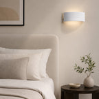 Mood Wall Light — Paintable White Plaster, Up & Down