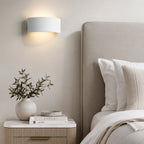 Mood Wall Light — Paintable White Plaster, Up & Down