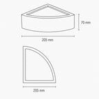 Mykonos Corner Wall Light — Paintable White Plaster, Up & Down