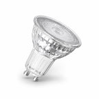 Nimbus GU10 3.7W LED bulb in 3000K warm white with clear ribbed glass body