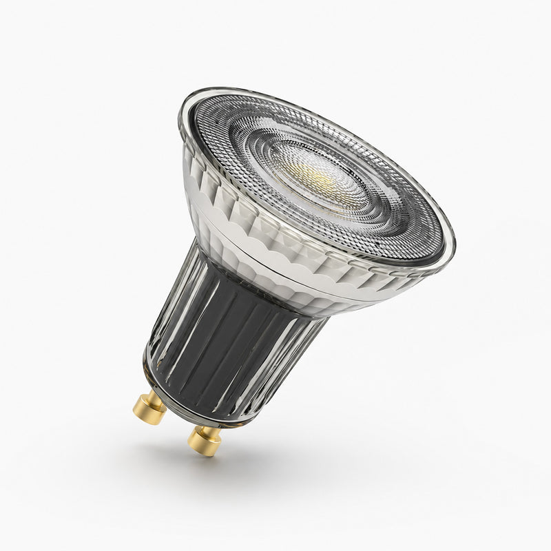 Nimbus Pro GU10 6W LED spotlight bulb in 3000K warm white with faceted glass lens