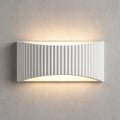 Onda Ribbed Paintable Up Down Wall Light — Plaster, White