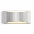 Onda Ribbed Paintable Up Down Wall Light — Plaster, White