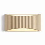 Onda Ribbed Paintable Up Down Wall Light — Plaster, White