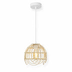 Palmite Rattan Pendant Light — Natural Woven, 23cm