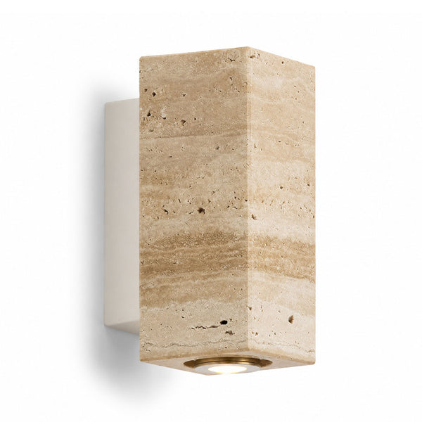 Petra Wabi-Sabi Travertine LED Wall Light — Natural Stone