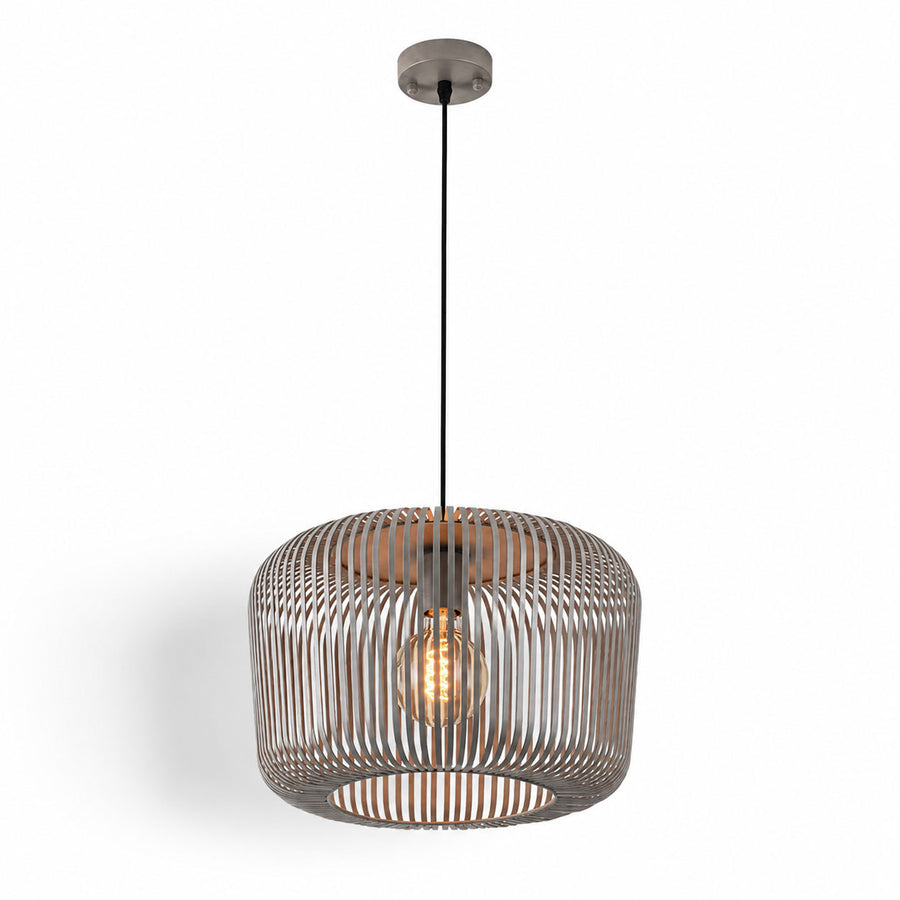 Raina Open Sphere Pendant Light — Metal, Light Grey