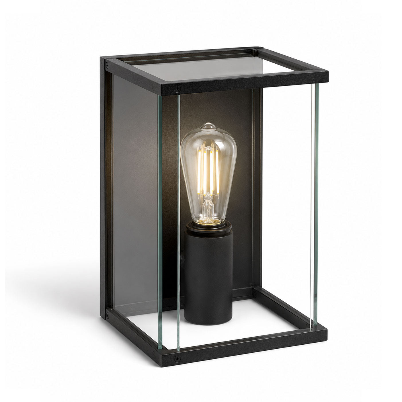 Ravenna Outdoor Box Wall Light — Glass, Anthracite