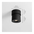 Renzo Rotatable 360° LED Spot Light — Dimmable, Warm White, Matt Black