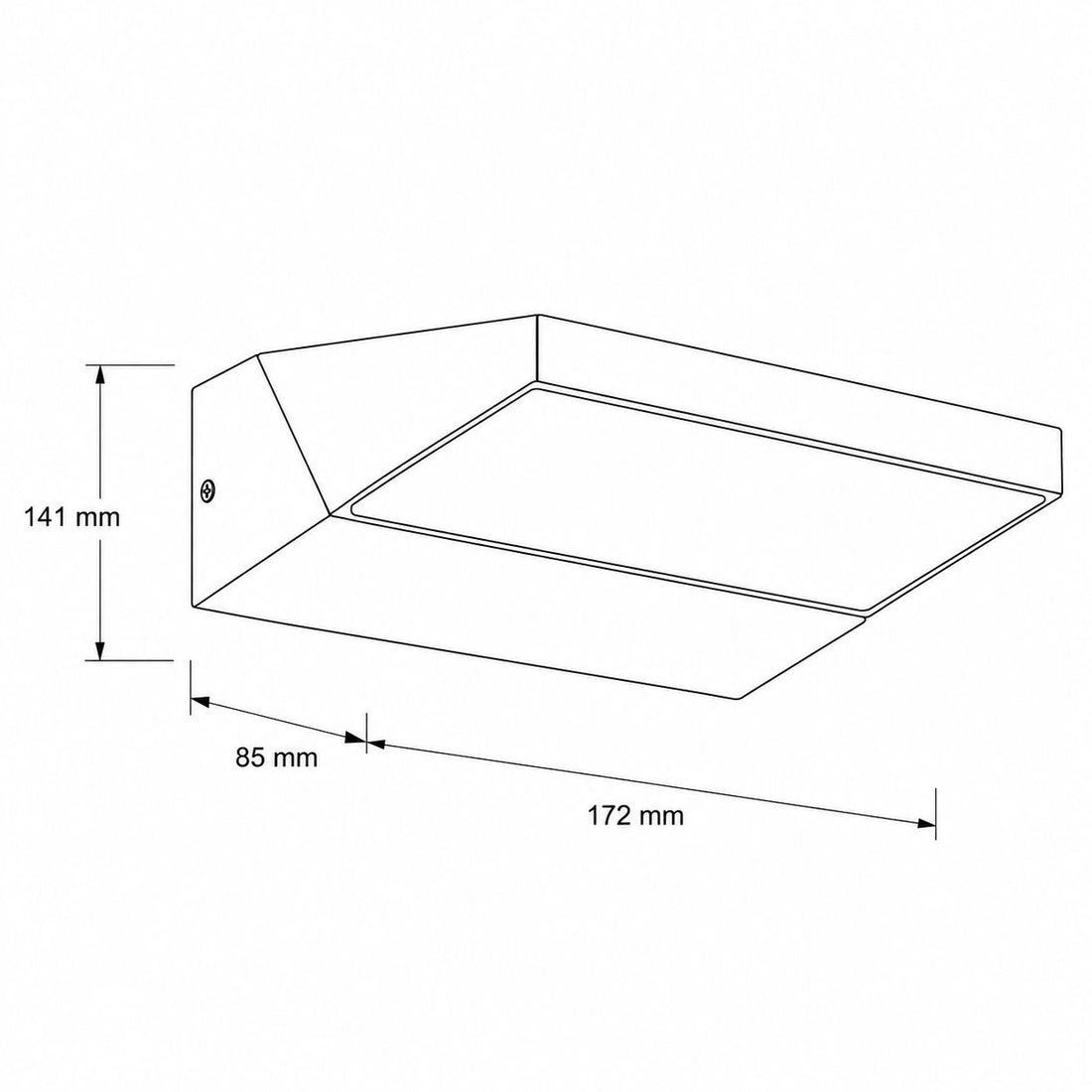 Dimensions for Renzo Adjustable Outdoor LED Wall Light — Black
