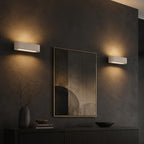 Bellona Ribbed Plaster Wall Light — Paintable White