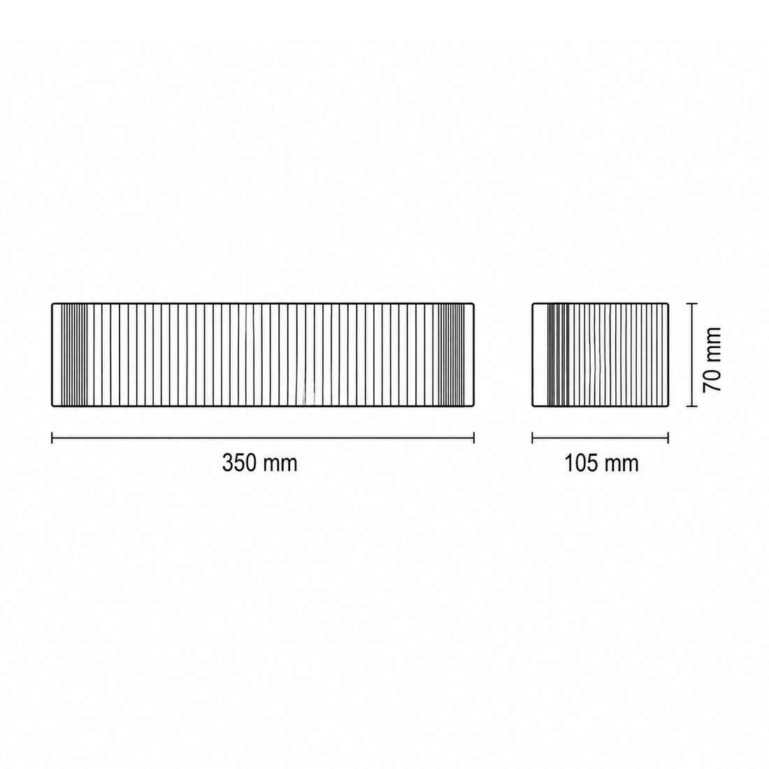 Bellona Ribbed Plaster Wall Light — Paintable White