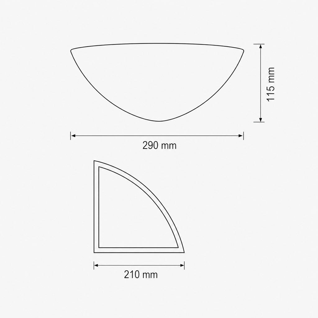Santorini Corner Wall Light — Paintable White Plaster, Uplight
