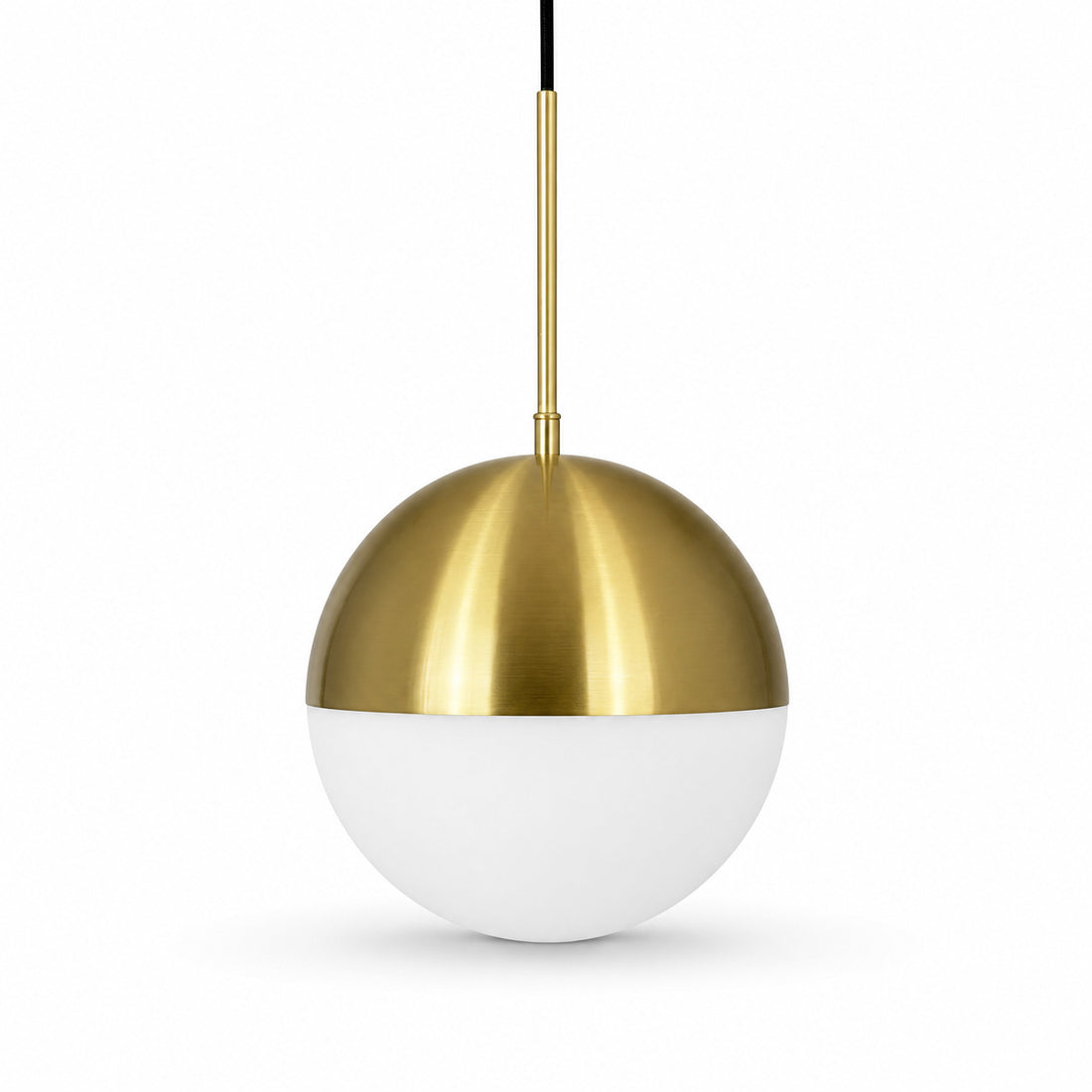 Selene Spherical Pendant Light — Opal Brass detail