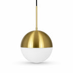 Selene Spherical Pendant Light — Opal Brass
