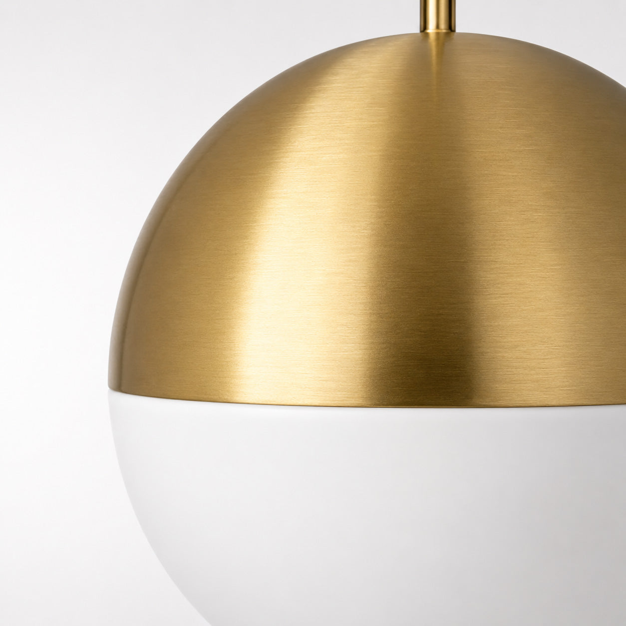 Selene Spherical Pendant Light — Opal Brass