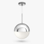 Selene Spherical Pendant Light — Opal Chrome