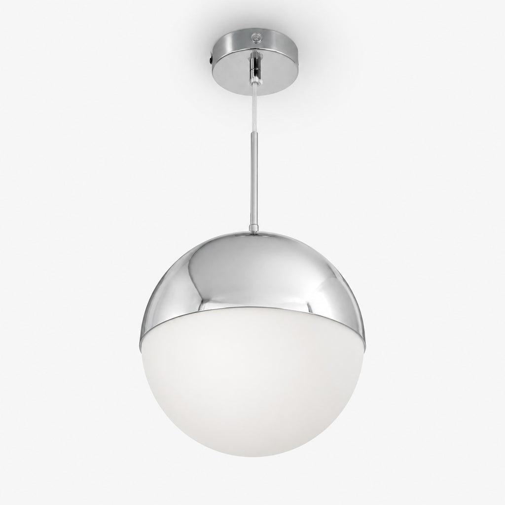 Selene Spherical Pendant Light — Opal Chrome