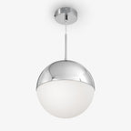 Selene Spherical Pendant Light — Opal Chrome