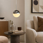 Selene Spherical Pendant Light — Opal Chrome
