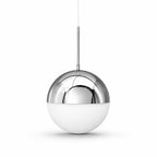 Selene Spherical Pendant Light — Opal Chrome