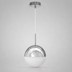 Selene Spherical Pendant Light — Opal Chrome