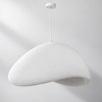 Senja Cloud Stone-Effect Pendant Light — White, 80 cm