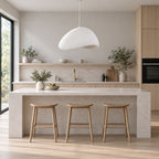 Senja Cloud Stone-Effect Pendant Light — White, 80 cm