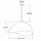 Senja Cloud Stone-Effect Pendant Light — White, 80 cm