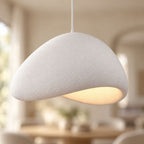 Senja Cloud Stone-Effect Pendant Light — White, 80 cm