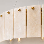 Solara Alabaster Ring Chandelier — Satin Brass