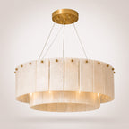 Solara Alabaster Ring Chandelier — Satin Brass