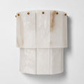 Solara Alabaster Wall Sconce — Satin Brass