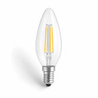 Solara E14 LED Candle Bulb — Dimmable, Clear, Warm White